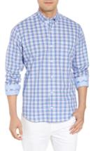 Men's Tailorbyrd Alvaro Regular Fit Plaid Sport Shirt - Blue