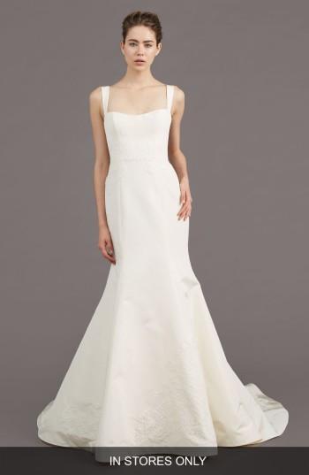 Women's Amsale Mave Silk Blend Mermaid Gown, Size In Store Only - Ivory