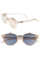 Women's Quay Australia Penny Royal 55mm Flip-up Round Sunglasses - Champagne/ Gold
