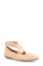 Women's Taryn Rose Edina Ballet Flat M - Beige