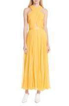 Women's Joie Elenita Pleated Chiffon Dress - Yellow