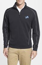 Men's Cutter & Buck Detroit Lions - Edge Drytec Moisture Wicking Half Zip Pullover