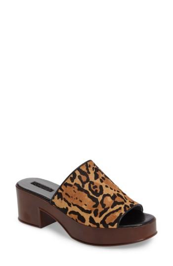 Women's Topshop Villain Genuine Calf Hair Mule .5us / 36eu - Brown