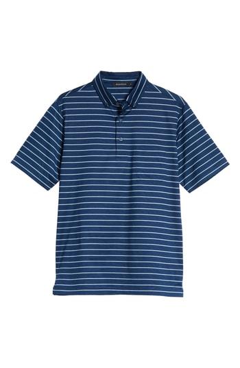 Men's Bugatchi Stripe Knit Polo, Size - Blue