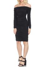 Women's Vince Camuto Shirred Matte Jersey Body-con Dress, Size - Black