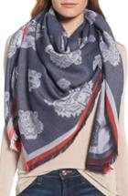 Women's Kenzo Tiger Square Scarf, Size - Blue