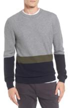 Men's Ben Sherman Textured Colorblock Sweater - Grey