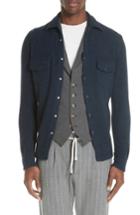 Men's Elevent Cashmere Overshirt - Blue