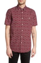 Men's Obey Hale Woven Shirt - Burgundy