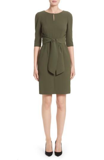 Women's Lafayette 148 Jolie Tie Waist Crepe Dress