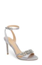 Women's Jewel Badgley Mischka Merida Crystal Embellished Ankle Strap Sandal M - Metallic