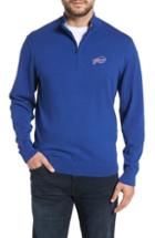 Men's Cutter & Buck Buffalo Bills - Lakemont Regular Fit Quarter Zip Sweater, Size - Blue