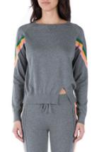 Women's Ragdoll Rainbow Stripe Sweatshirt - Grey