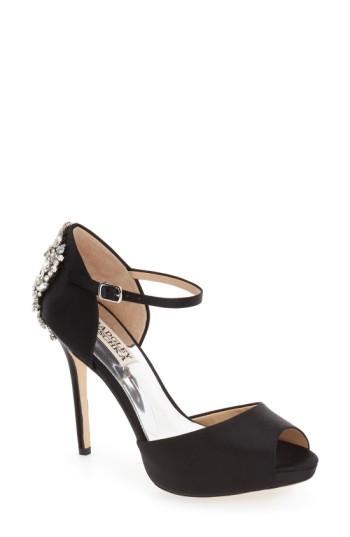 Women's Badgley Mischka 'dawn' Crystal Back D'orsay Pump .5 M - Black