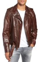 Men's Schott Nyc Waxy Cowhide Leather Motorcycle Jacket