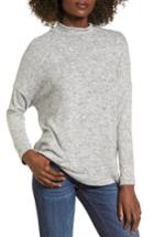 Women's Socialite Mock Neck Sweater - Grey