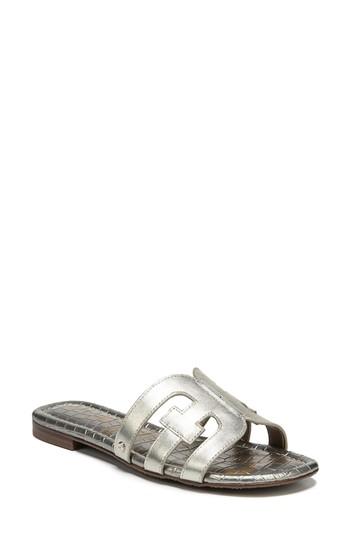 Women's Sam Edelman Bay Cutout Slide Sandal M - Metallic
