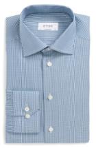 Men's Eton Contemporary Fit Pattern Jacquard Dress Shirt .5 - Blue