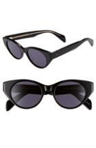 Women's Rag & Bone 49mm Cat Eye Sunglasses - Blue