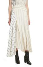 Women's 3.1 Phillip Lim Mixed Stripe Asymmetrical Skirt - Ivory