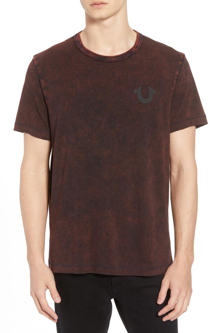 Men's True Religion Brand Jeans Washed Indigo Logo T-shirt