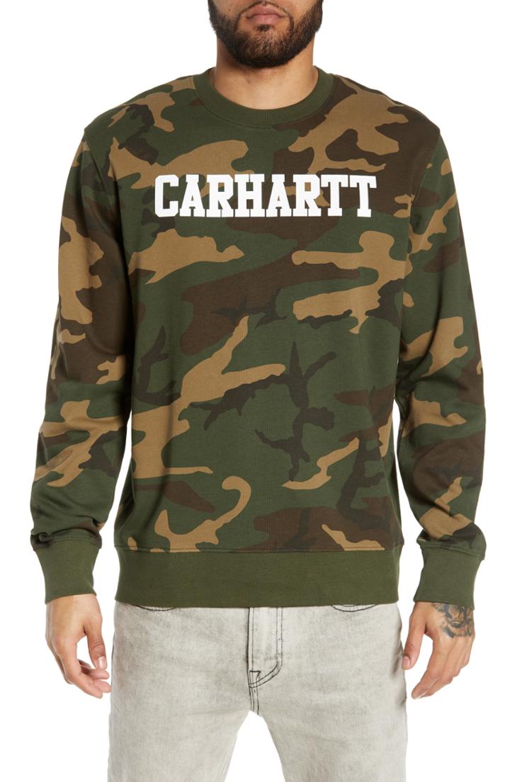 Men's Carhartt Work In Progress College Logo Sweatshirt - Green