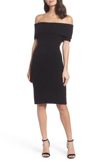 Women's Bb Dakota Porter Off The Shoulder Sheath Dress - Black