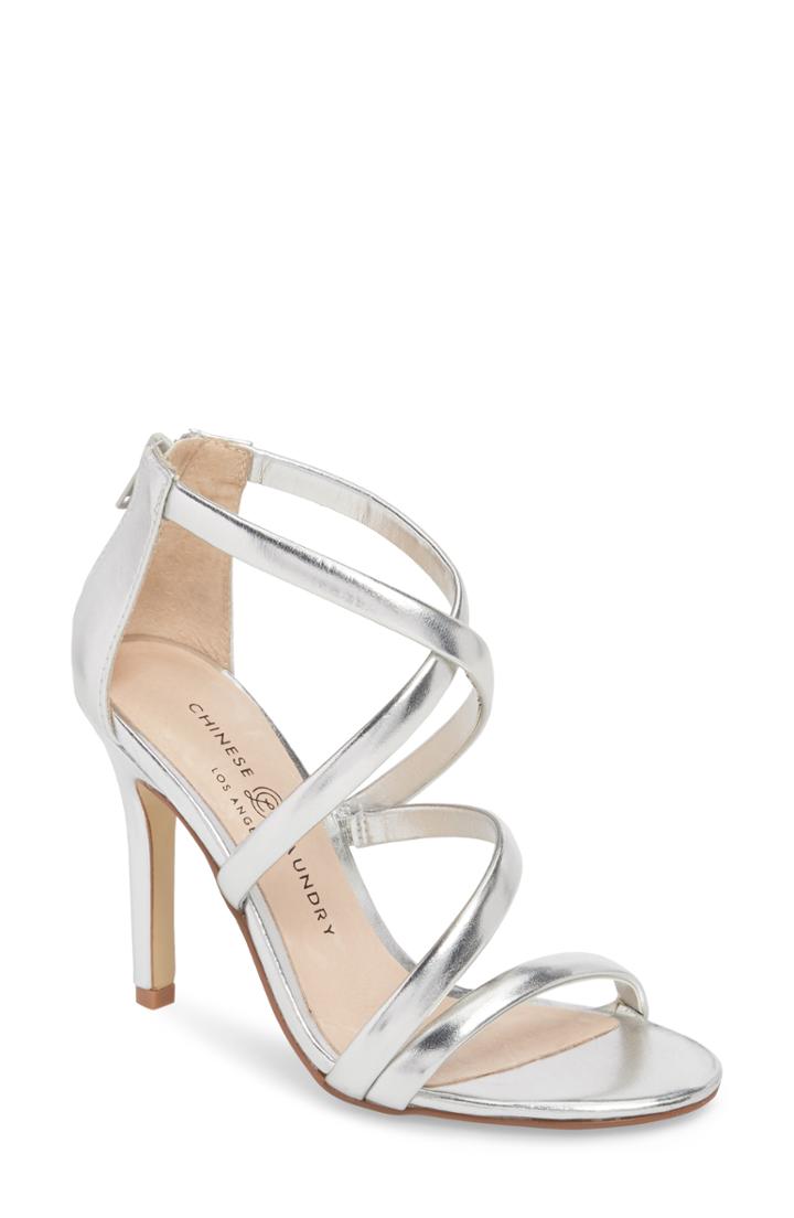 Women's Chinese Laundry Jillian Strappy Sandal .5 M - Metallic