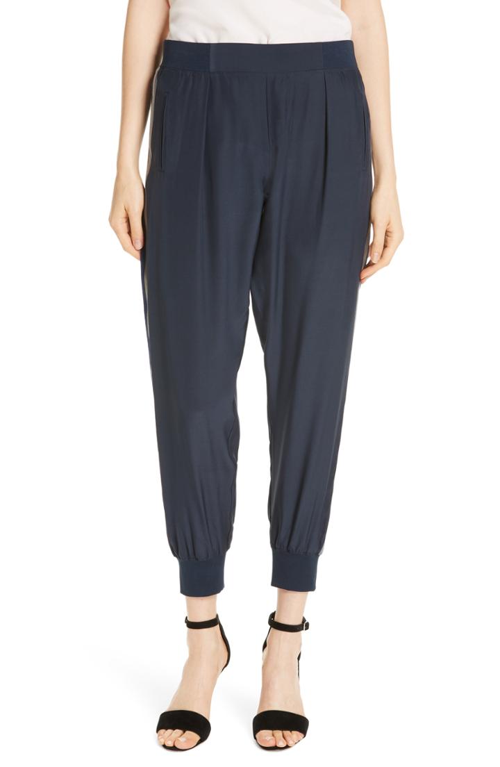 Women's Atm Anthony Thomas Melillo Side Stripe Silk Pants - Black