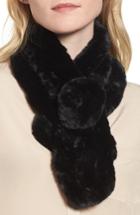 Women's Vincent Pradier Faux Fur Scarf, Size - Black