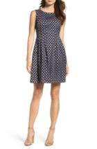 Women's Vince Camuto Eyelet Fit & Flare Dress - Blue