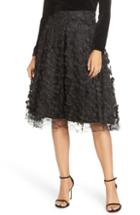 Women's Eliza J 3d Flower Skirt - Black