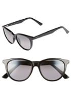 Women's Maui Jim Cathedrals 52mm Polarizedplus2 Cat Eye Sunglasses - Black Gloss/ Neutral Grey