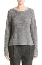 Women's Fabiana Filippi Herringbone Stitch Wool Blend Sweater Us / 38 It - Grey