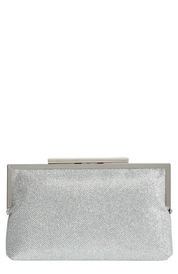 Nina Louella Metallic Mesh Clutch - Metallic