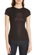 Women's Ted Baker London Amander Shimmer Fitted Tee - Brown