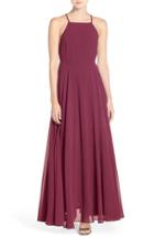 Women's Lulus Square Neck Halter Gown - Burgundy