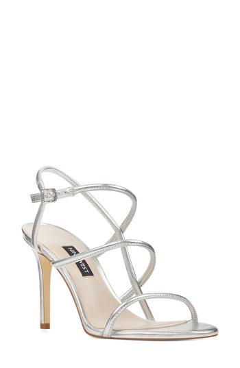 Women's Nine West Mericia Cage Sandal M - Metallic
