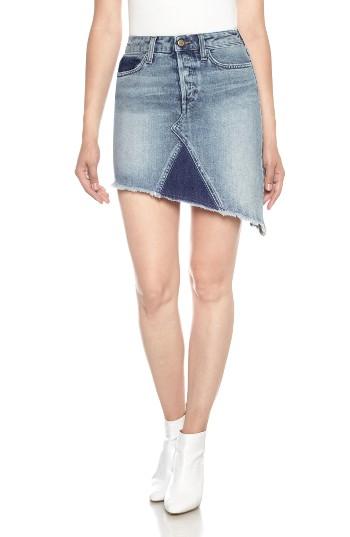 Women's Joe's Asymmetrical Denim Skirt - Blue