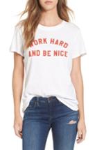 Women's Sub Urban Riot 'work Hard' Graphic Tee - White