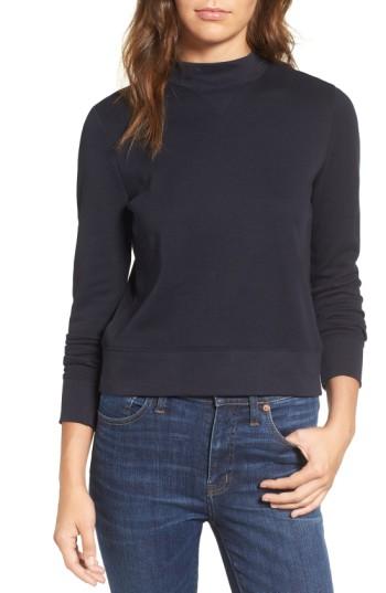 Women's Madewell Offline Mock Neck Top, Size - Blue