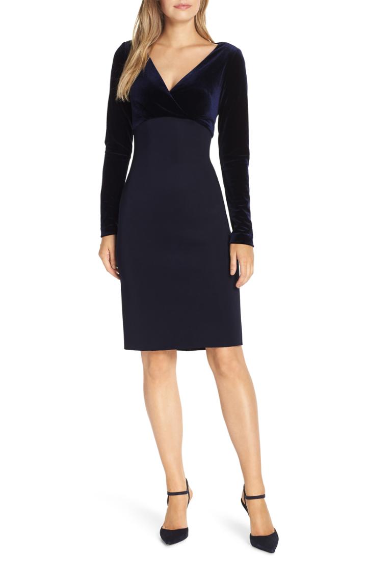 Women's Harper Rose Velvet Bodice Empire Dress - Blue