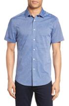 Men's Vince Camuto Short Sleeve Sport Shirt, Size - Blue