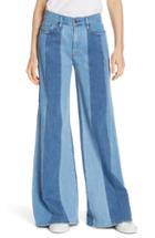 Women's Frame Le Palazzo Paneled Wide Leg Jeans - Blue