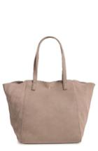 Sole Society Norah Slouchy Faux Leather & Suede Tote - Grey