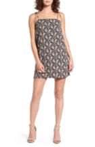 Women's Dee Elly Tie Strap Print Slipdress - Black