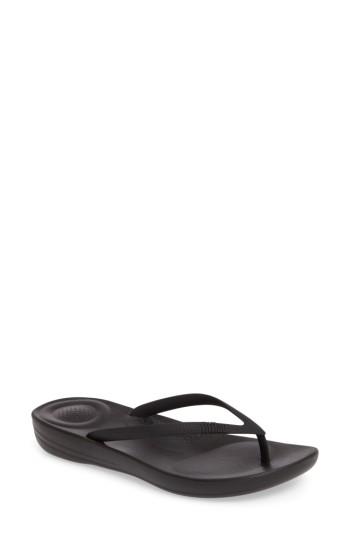 Women's Fitflop Iqushion Flip Flop M - Black