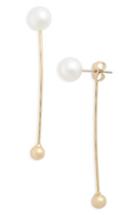 Women's Topshop Imitiation Pearl & Ball Drop Ear Jackets