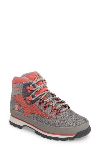 Women's Timberland Jacquard Euro Hiker Boot .5 M - Grey