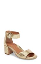 Women's Gentle Souls By Kenneth Cole Christa Block Heel Sandal M - Metallic